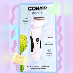 Conair Girlbomb 2-in-1 Shaver & Trimmer - White